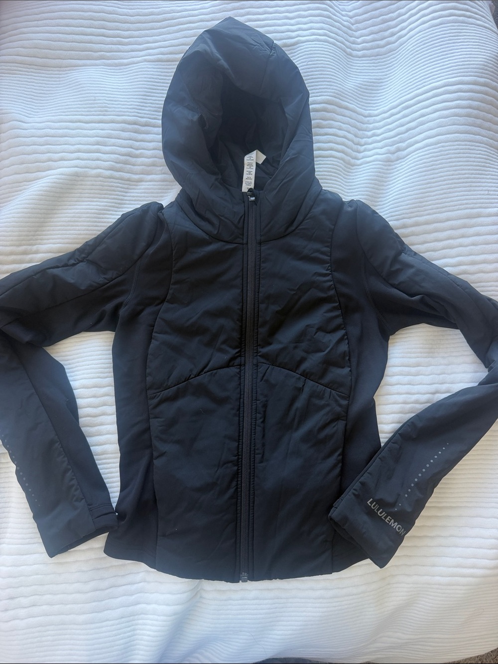 lululemon athletica Girls' Black Hooded Puffer Jacket